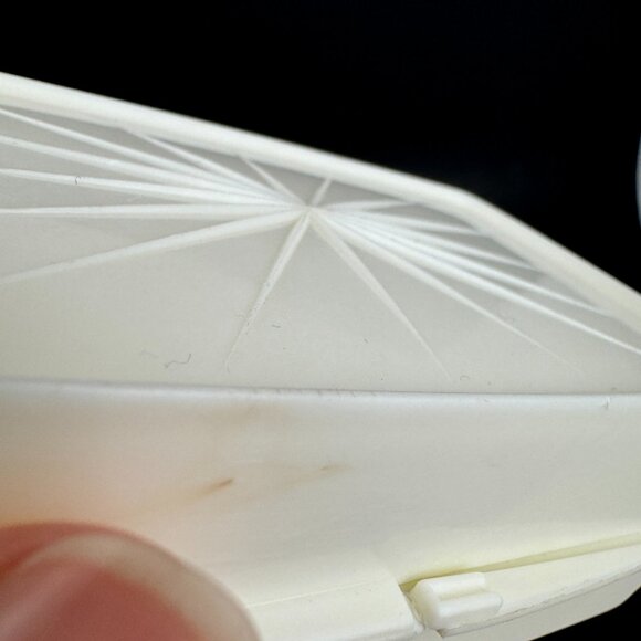 Vtg Lustro Ware Plastic Travel Hinged Bar Soap Container w Starburst White READ - Picture 9 of 15